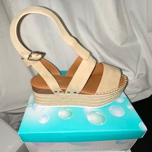 Micro suede espadrille sandal